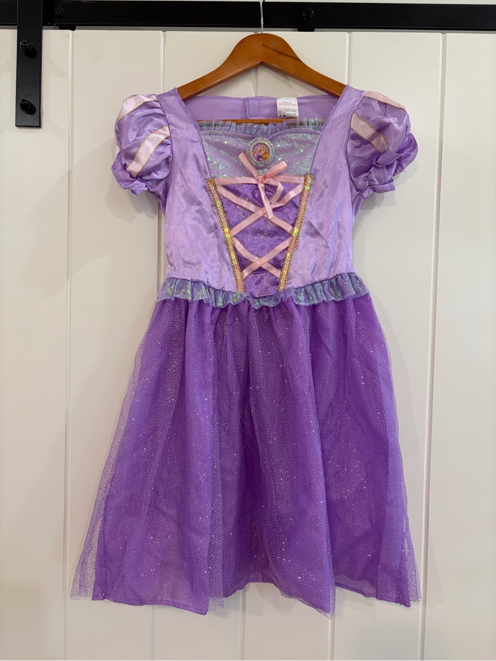 Disney Girls' Purple Sparkle Rapunzel Princess Costume Dress